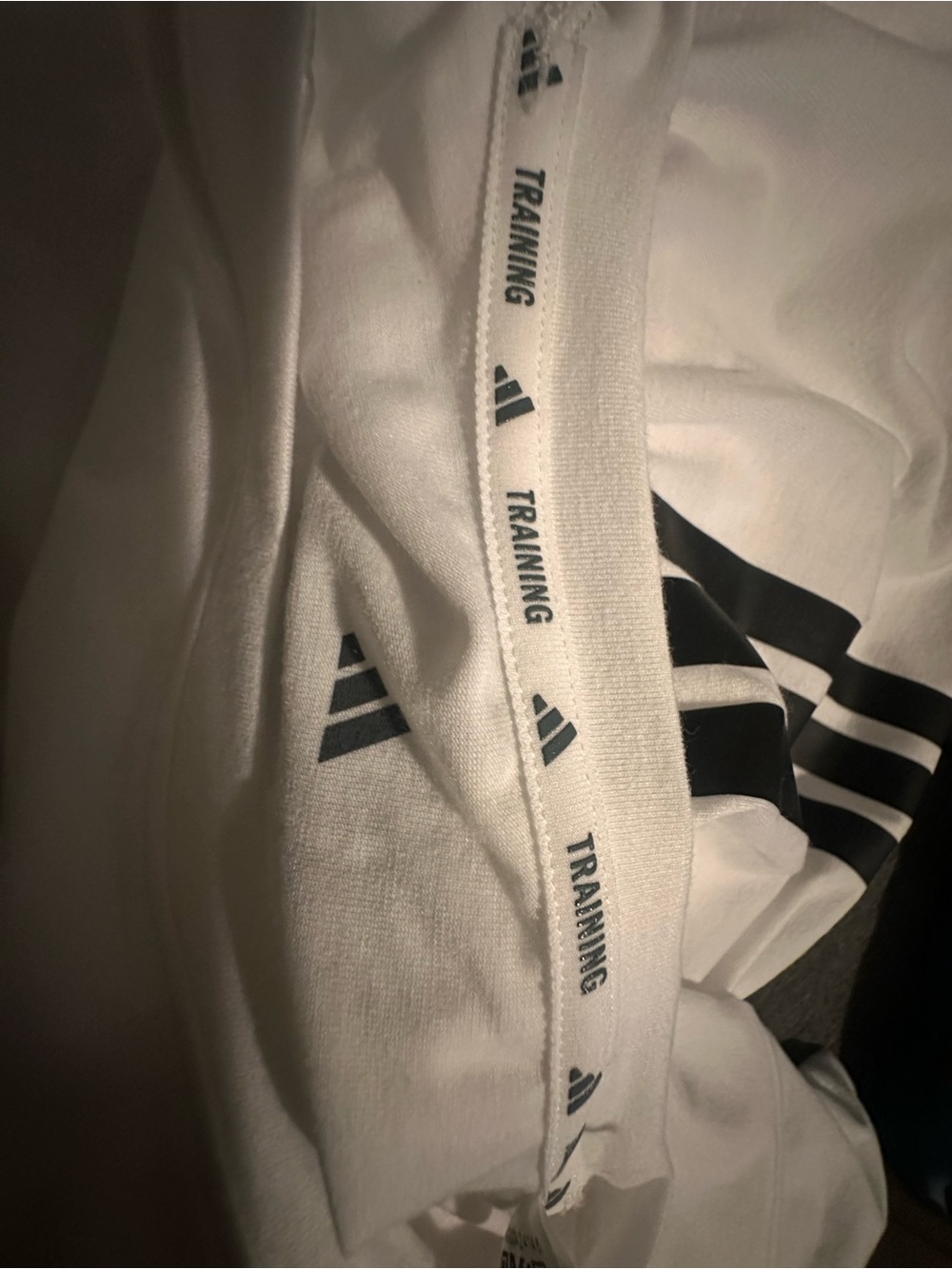 adidas White Ruched Crop Tee with Black Logo EXACTLY AS PICTURED ❤️ - Picture 6 of 11